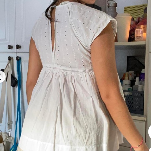 Zara Basica white cut out floral top - Picture 9 of 9